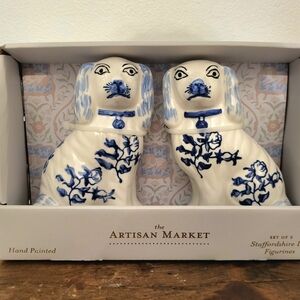 Blue and White Cermaic Staffordshire Figurines